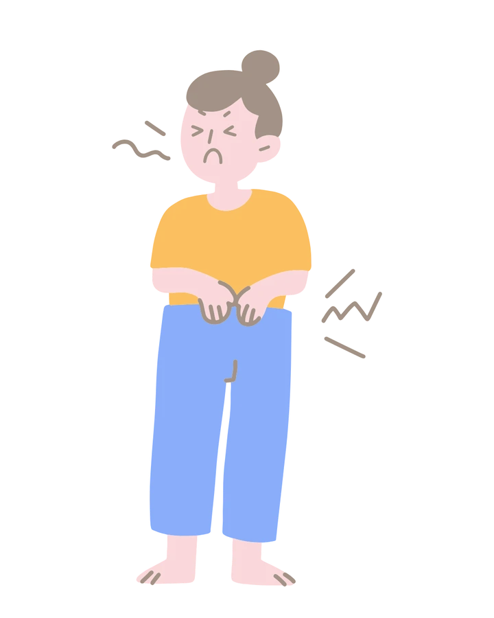 Abdominal discomfort illustration